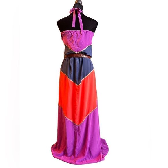 BCBGMaxAzria Colorful Chevron Maxi Dress - Picture 3 of 8